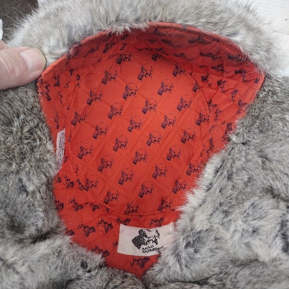 Mad Bomber Rabbit Fur Hat Russian Winter Hat With Eat Flaps Size Large EUC - Picture 11 of 13